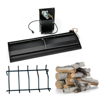 HPC 28 Inch Dual Step Outdoor H-Burner With On/Off Electronic Ignition Includes Grate And Aspen Birch Logs