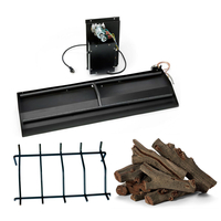 HPC 22 Inch Dual Step Outdoor Linear H-Burner With Bluetooth Hi/Lo Electronic Ignition With Grate And Western Driftwood Logs