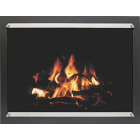 Affinity Inline Fixed Pane Masonry Fireplace Door For One Side Of See-Thru Fireplace
