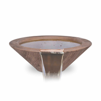 24" Cazo Concrete Wood Grain Scupper Bowl