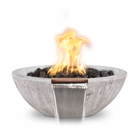 27" Sedona Wood Grain Concrete Fire and Water Bowl
