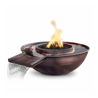 27 Inch Sedona Hammered Copper Fire and Water Gravity Spill Bowl