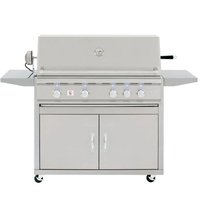 TRL 38 Inch Freestanding Gas Grill With Rotisserie
