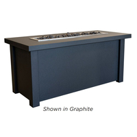 Livia 54 Inch Linear Outdoor Gas Fire Table Finished With Graphite Finish