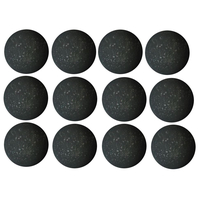 4 Inch Diameter Black Smooth Fireballs Balls - 12 Pieces