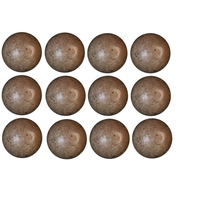 4 Inch Diameter Brown Smooth Fireballs Balls - 12 Pieces