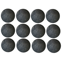 4 Inch Diameter Dark Gray Smooth Fireballs Balls - 12 Pieces