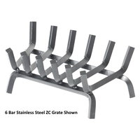 19 Inch x 11 Inch Heavy Duty Stainless Steel ZC Grate With 6 Bars 3/4 Inch Thick - American Made