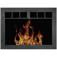 Cabinet Fullview Bungalow Door Style Masonry Fireplace Door - Essential Line