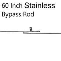60 inch stainless steel bypass rod for fireplace mesh curtains