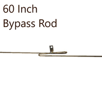 60 inch steel bypass rod for fireplace mesh curtains