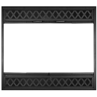 Complete Reface For Zero Clearance Fireplaces in Black & Diamond Louvers