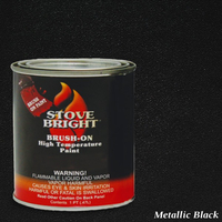 Metallic Black Brush On Stove Paint 1 Pint
