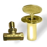 Straight gas valve with cover and key