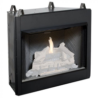VRT4550 Vent Free Firebox with White Stacked Brick Panel