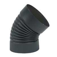 8" HeatFab 45° Non-Adjustable Black Elbow Saf-T Pipe 2811B