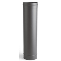 6" x 12" HeatFab Saf-T Pipe Single Wall Black Stove Pipe 2602B