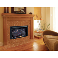 32" Ventless Fireplace with 18" Gas Log Set and Optional Brick Liner