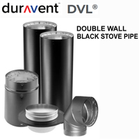 Duravent DVL Double Wall Black Stove Pipe