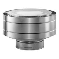 4” x 6 5/8” DirectVent Pro Stainless Steel Low-Profile Vertical Termination Cap 46DVA-VC-S