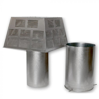 12 Inch Superior Square Chimney Cap with Slip Connector
