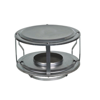 VA316-CO06 - 6" Ventis Class-A All Fuel Chimney 316L Stainless Wide Open Style Rain Cap