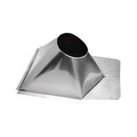 VA-FNVMR0606 - 6" Ventis Class-A All Fuel Chimney Galvalume Non-Vented Metal Roof Flashing 0/12 To 6/12 Pitch