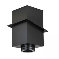 VA-CCS1106 - 6" Ventis Class-A All Fuel Chimney Painted Black 11" Tall Square Ceiling Support