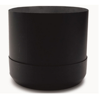 VA-CCR2406 - 6" Ventis Class-A All Fuel Chimney Painted Black 24" Tall Round Ceiling Support