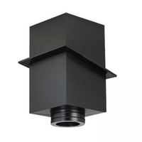 VA-CCS1107 - 7" Ventis Class-A All Fuel Chimney Painted Black 11" Tall Square Ceiling Support