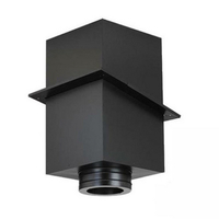 VA-CCS2407 - 7" Ventis Class-A All Fuel Chimney Painted Black 24" Tall Square Ceiling Support