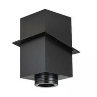 VA-CCS1108 - 8" Ventis Class-A All Fuel Chimney Painted Black 11" Tall Square Ceiling Support