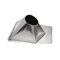 VA-FNVMR0806 - 8" Ventis Class-A All Fuel Chimney Galvalume Non-Vented Metal Roof Flashing 0/12 To 6/12 Pitch