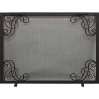 Symphony Decorative Fireplace Screen shown in Bronzed Iron