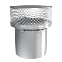 Galvanized Cap with Spark arrestor for Chimney with white background