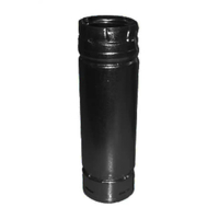 DuraVent 4" x 6" Black PelletVent Pro Straight Length Pipe 4PVP-06B