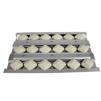 304 stainless steel 17-7/8″ x 10-5/8″  thick gauged and contains 18 ceramic pyramid-shaped briquettes