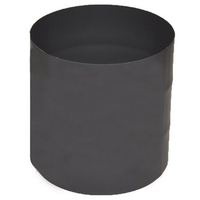 VSB06MM - 6" Ventis Single-Wall Black Stove Pipe 22 Gauge Cold Rolled Steel, Male To Male Adapter