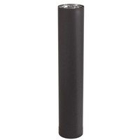 VDB0724 - 7" X 24" Ventis Double-Wall Black Stove Pipe 430 Inner/Satin Coat Steel Outer