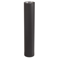 VDB0824 - 8" X 24" Ventis Double-Wall Black Stove Pipe 430 Inner/Satin Coat Steel Outer