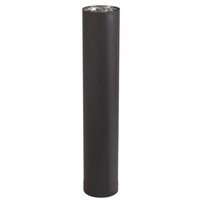 VDB0848 - 8" X 48" Ventis Double-Wall Black Stove Pipe 430 Inner/Satin Coat Steel Outer