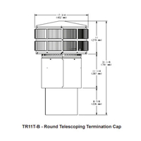 Round Telescoping Termination Cap with Storm Collar for SL1100 Series Chimney Pipe | TR11T-B
