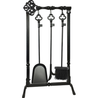 Tool Set is made of Black Cast Iron with key design, includes 4 pieces, 31" high