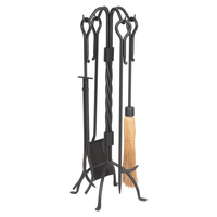 5 Pieces Fire set is made of iron, black color, 31" high