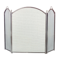Panel screen is made of steel, pewter finish, 52" wide x 34" high