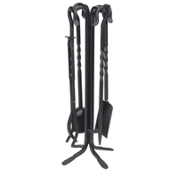 5 pieces Tool Set  is made of black wrought iron, 30.5" high and 11" wide