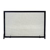 Rectangle Fireplace Screen, black color, 39" wide and 25" high, medium high