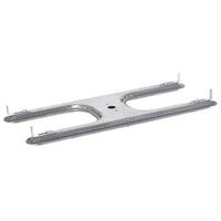 7 1/4" x 19 1/4" with Adjustable legs stainless H styled burner 1-1/2" distance between venturis
