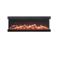 40 Inch Tru-View XT XL Smart Electric Fireplace with Birch Log Set in Orange Flames