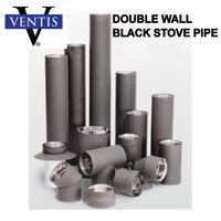 Ventis Double Wall Black Stove Pipe